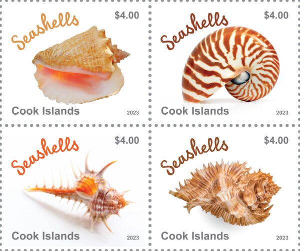 Cook Islands - 2023 - Seashells - Set of 4